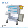 AG-MT014 CE ISO patient mobile ABS hôpital soins infirmiers chariot médical à injection